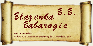 Blaženka Babarogić vizit kartica